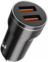 Автомобільний адаптер для телефона Jellico F2S Black 2USB 3.1A