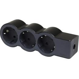 Колодка для мережевого фільтра Legrand Standard 3хSchuko Black (694574)