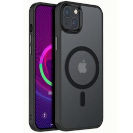 Чохол-накладка EpiK TPU + PC Metal Buttons with MagSafe Colorful для Apple iPhone 15 Black