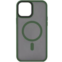Чохол-накладка EpiK TPU + PC Metal Buttons with MagSafe для Apple iPhone 15 Green