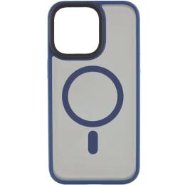 Чохол-накладка EpiK TPU + PC Metal Buttons with MagSafe для Apple iPhone 15 Blue