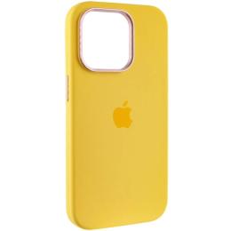 Чохол-накладка Epik Silicone Case Metal Buttons для Apple iPhone 14 Pro Max Sunglow