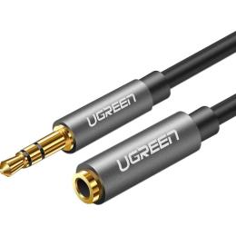 Аудіо-кабель Ugreen AV118 3.5mm (тато) - 3.5mm (мама), 1.5m Gray (10593)
