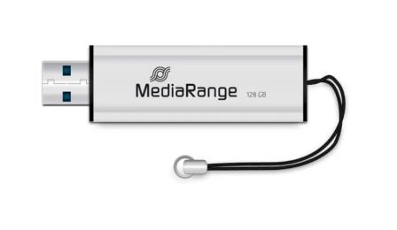Флеш память MediaRange Slide 128GB Black Silver (MR918)