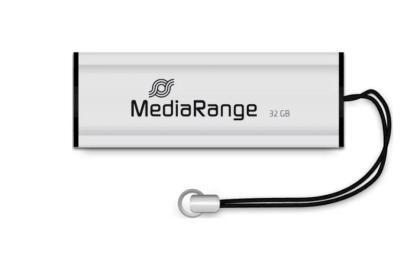 Флеш память MediaRange Slide 32GB Black Silver (MR916)