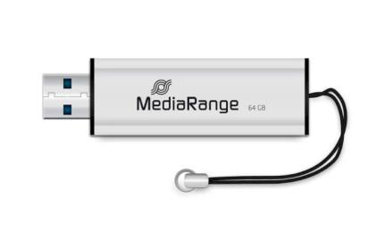 Флеш память MediaRange Slide 64GB Black Silver (MR917)