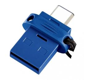 Флеш память Verbatim 32GB Dual USB Drive Type-C/USB 3.0 Blue (49966)