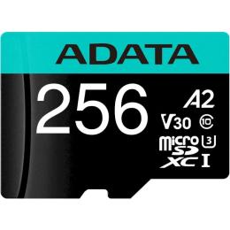 Карта памяті ADATA 256 GB microSDXC UHS-I U3 Premier Pro (AUSDX256GUI3V30SA2-RA1) Black + SD-adapter
