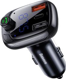 ФМ-модулятор Baseus FM Launcher S-13 2xUSB Black (CCMT000101)