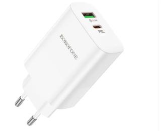 Адаптер живлення для телефона Borofone BN10 Sunlight White PD65W (1Type-C/1USB)