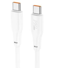 Дата-кабель Hoco X93 Force Type-C (тато) - Type-C (тато) 1 м White