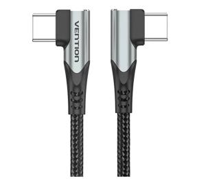 Дата-кабель Vention TANHH USB-C (тато) - USB-C (тато) 2 м Gray Dual Right Angle