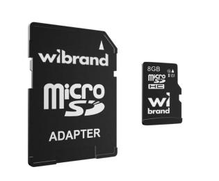 Карта памяті Wibrand MicroSDHC 8GB Class 10 (adapter SD)