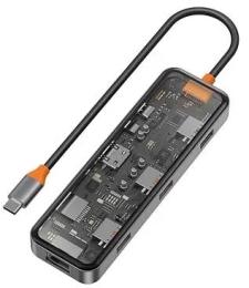 USB-хаб WIWU CB008 Cyber Hub 8in1 Space Gray