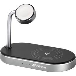 Бездротовий зарядний пристрій Verbatim 3-in-1 Charging Stand для Apple Watch та iPhone (49556)