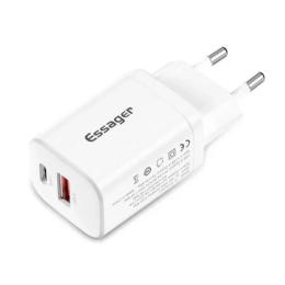 Адаптер живлення для телефона Essager Journey Fast Charger (ECTPQS-ZTB02) White 30W