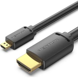 Відео-кабель Vention AGIBF HDMI (тато) - microHDMI (тато) 1 м Black