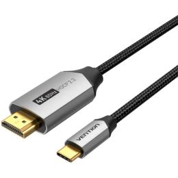 Відео-кабель Vention CRBBF USB Type-C (тато) - HDMI (тато) 1m Gray