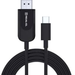 Дата-кабель REAL-EL Premium Fabric USB (тато) - USB Type C (тато) 2m Black (EL123500047)