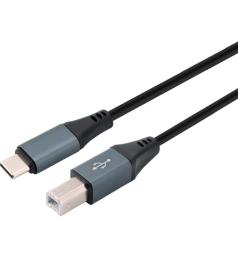 Дата-кабель Cablexpert CCBP-USB2-CMBM-6 USB2.0 Type-C (тато) - USB Type-B (тато) 1.8m Black