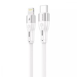 Дата-кабель Proove Soft Silicone Type-C (тато) - Lightning (тато) 1m White 27W
