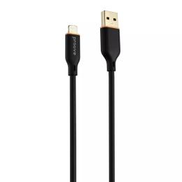 Дата-кабель Proove Jelly Silicone USB (тато) - Lightning (тато) 1m Black 2.4A