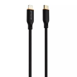 Дата-кабель Proove Jelly Silicone Type-C (тато) - Lightning (тато) 1m Black 27W 3А