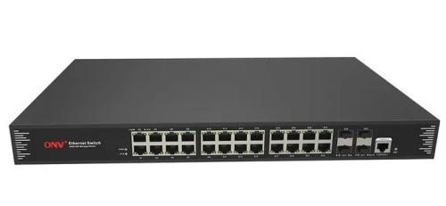 Світч RCI RS33028PFM Black 24xGE PoE+, 4xGE SFP, 400W, A