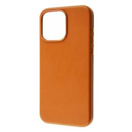 Чохол-накладка WAVE Premium Leather Edition Case with MagSafe для Apple iPhone 15 Plus Orange