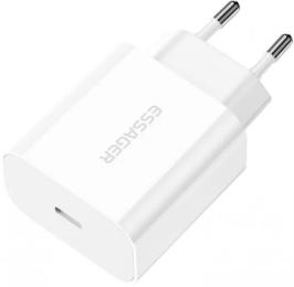 Адаптер живлення для телефона Essager Vanjane Travel Phone Charger Set White (ECTC-FJB02-P)