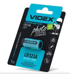 Батарейка Videx CR123A BLI 1