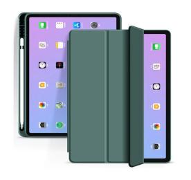 Чохол-книжка для планшета BeCover Tri Fold Soft TPU з кріпленням Apple Pencil для Apple iPad 10.9 2022/iPad Air 11 2024 Dark Green (708460)