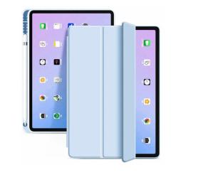 Чохол-книжка для планшета BeCover Tri Fold Soft TPU з кріпленням Apple Pencil для Apple iPad 10.9 2022/iPad Air 11 2024 Light Blue (708464)