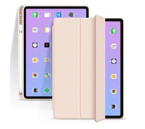 Чохол-книжка для планшета BeCover Tri Fold Soft TPU з кріпленням Apple Pencil для Apple iPad 10.9 2022/iPad Air 11 2024 Pink (708462)