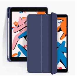 Чохол-книжка для планшета BeCover Tri Fold Soft TPU з кріпленням Apple Pencil для Apple iPad Air 5 (2022) 10.9 Deep Blue (708454)