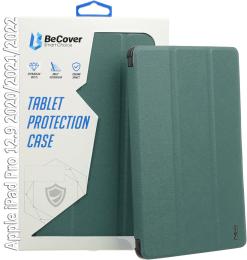 Чохол-книжка для планшета BeCover Tri Fold Soft TPU Silicone для Apple iPad Pro 12.9 2020/2021/2022 Dark Green (709713)