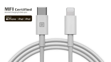 Дата-кабель REAL-EL EL123500057 USB Type-C (тато) - Lightning (тато) 1m White