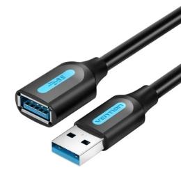 Дата-кабель Vention CBHBH Type-A (тато) - USB Type-A (мама) 2m Black