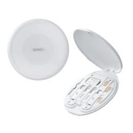 Дата-кабель Remax Wanbo Series RC-190 USB Type-A/USB Type C (тато) - USB Type C/microUSB/Lightning (тато) 0.3m White