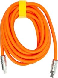 Дата-кабель PowerPlant CA913923 3m USB Type-C (тато) - USB Type-C (тато) Orange