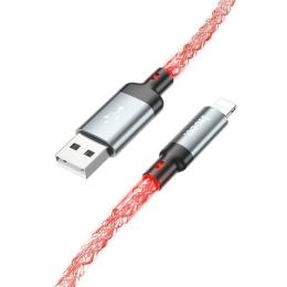 Дата-кабель Hoco U112 Shine USB Type A (тато) - Lightning (тато) 1m Gray (6931474788801)