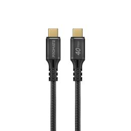 Дата-кабель Promate powerbolt240-2m USB Type-C (тато) - USB Type-C (тато) 2m Black