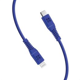 Дата-кабель Promate powerline-ci120 USB Type-C (тато) - Lightning (тато) 1.2m Blue 3A