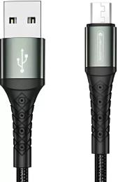 Дата-кабель Jellico B10 USB (тато) - microUSB (тато) 1m Black 3.1A