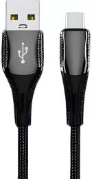 Дата-кабель Jellico B18 USB (тато) - microUSB (тато) 1m Black 3.1A