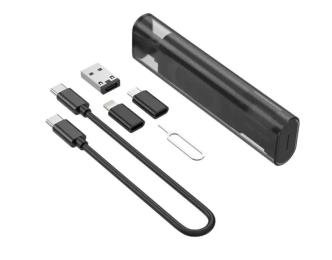 Дата-кабель Jellico B23 Multifunctional USB Type-C (тато) - USB Type-C, Lightning, micro USB, USB Type A (тато) 0.3m Black 66W