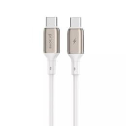 Дата-кабель Proove Flex Metal USB Type-C (тато)  -  USB Type-C (тато) 1m White 60w