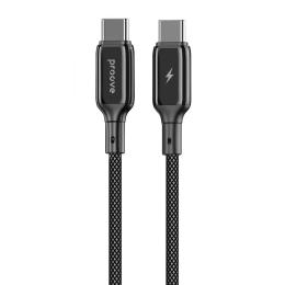Дата-кабель Proove Dense Metal Type-C (тато) - Type-C (тато) 1m Black 60W (Вживаний)