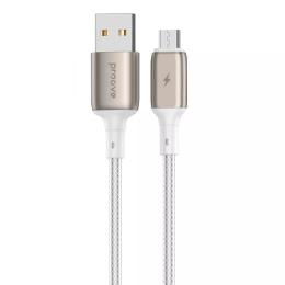 Дата-кабель Proove Dense Metal USB Type-A (тато)  -  microUSB (тато) 1m White 2.4A