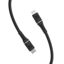 Дата-кабель Promate powerline-ci120 USB Type-C (тато) - Lightning (тато) 1.2m Black 3A